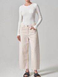 Women's Ayla Raw Hem Crop Jeans - Almondette