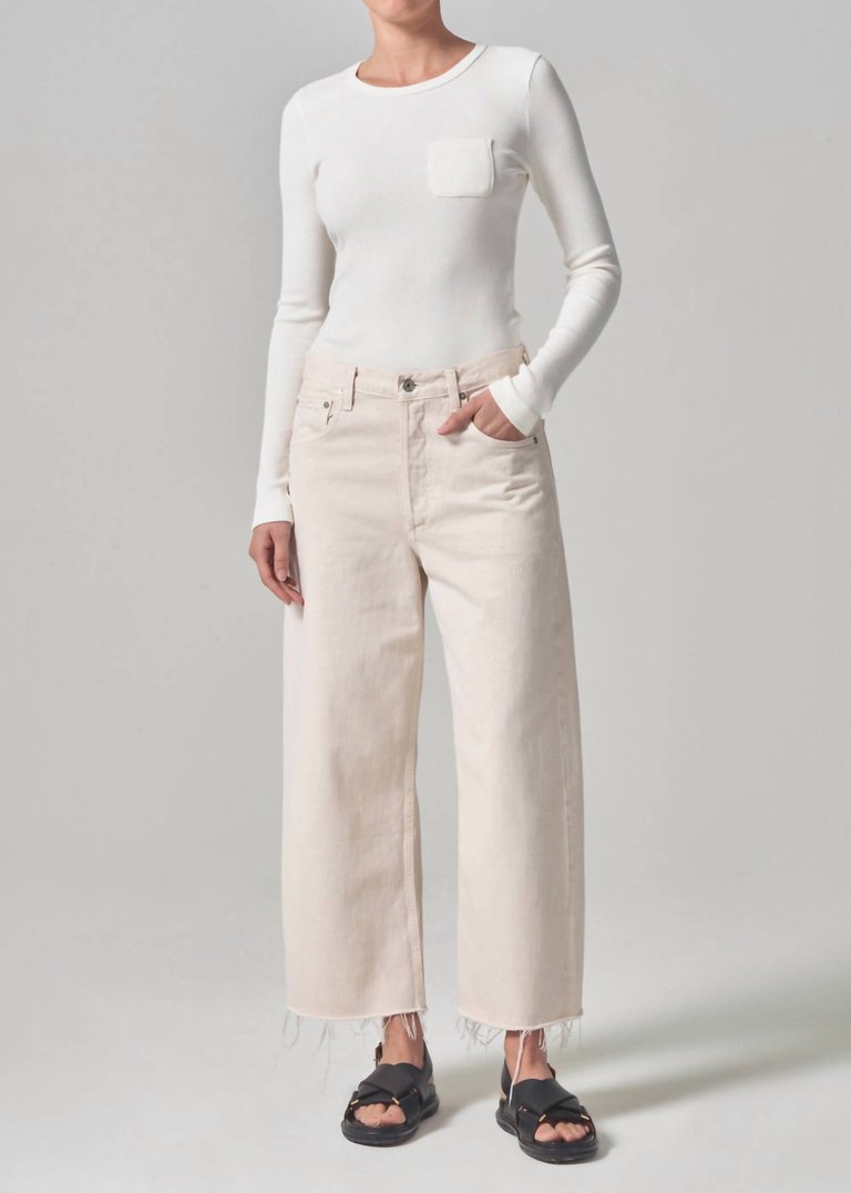 Women's Ayla Raw Hem Crop Jeans - Almondette