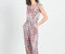 Back Cut Out Jumpsuit In Boho Weave