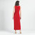 Center Slit Maxi Dress In Red