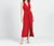 Center Slit Maxi Dress In Red - Red