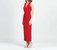 Center Slit Maxi Dress In Red