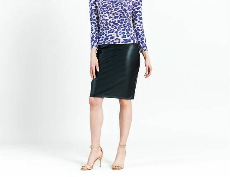 Foil Knit - Draped Neck Side Ruched Top In Plum Cheetah - Plum Cheetah