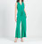 Front Slit Ankle Petal Pant In Emerald