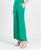 Front Slit Ankle Petal Pant In Emerald