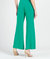 Front Slit Ankle Petal Pant In Emerald