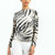 High Boat Neck Side Draped Top In Zebra - Zebra