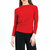 High Boat Neck Side Draped Top - Red - Final In Red - Red