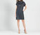 Liquid Leather Cap Sleeve High Neck Dress W/pockets In Black - Black