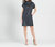 Liquid Leather Cap Sleeve High Neck Dress W/pockets In Black - Black