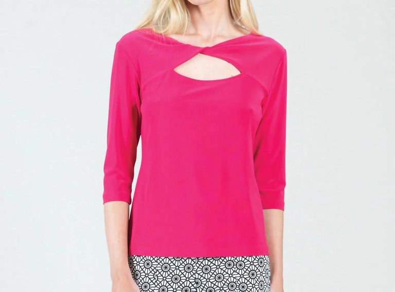 Perfect Illusion Top In Hot Pink - Hot Pink