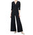 Signature 3/4 Sleeve Jumpsuit In Black - Black