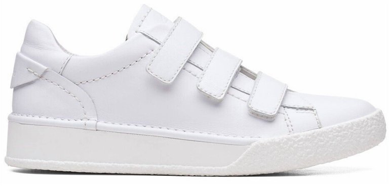 Clarks Women's Craft Cup Strap Sneaker In White Leather - White