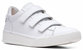 Clarks Women's Craft Cup Strap Sneaker In White Leather