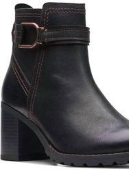 Leda Strap Boot - Black Leather