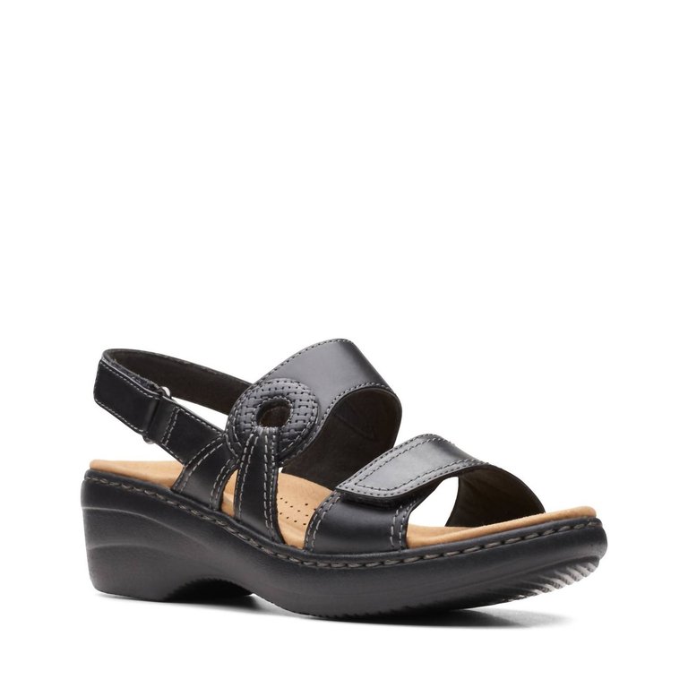 Merliah Sandal In Opal Black Leather