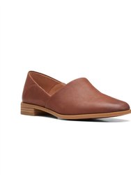 Women's Pure Belle Leather Slip On Shoe - Dark Tan