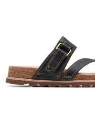 Yatch Beach Leather Sandals - Black