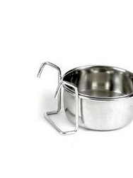 Classic Stainless Steel Hook-On Bowl (Silver) (3.5 inch diameter)