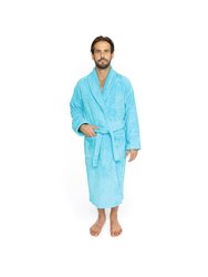 550 Gsm Shawl Terry Robe:aqua - Large