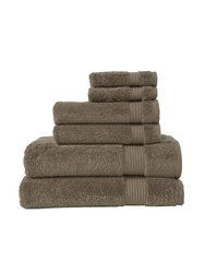 Amadeus 6 Pc Towel Set - Coffee