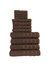 Antalya 12 Pc Towel Set - Chocolate