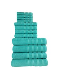 Antalya 12 Pc Towel Set - Aqua
