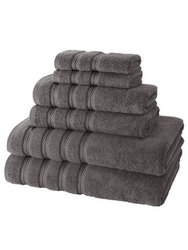 Antalya 6 Pc Towel Set - Gray