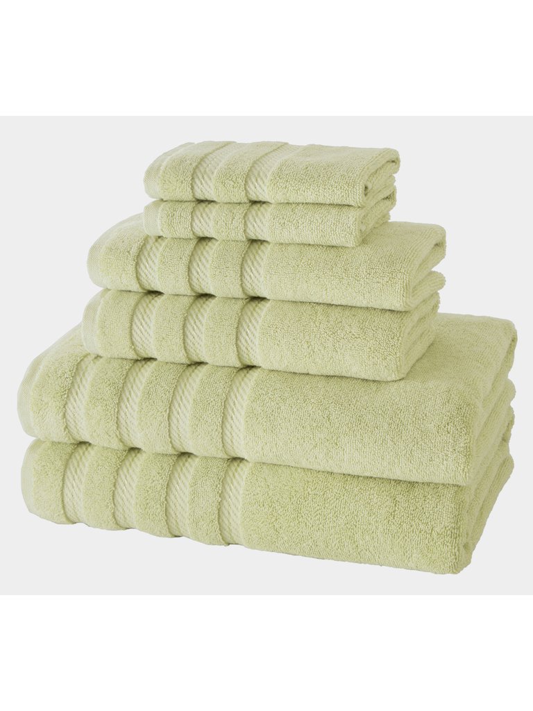 Antalya 6 Pc Towel Set - Green