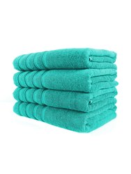 Antalya Bath Towel 4 Pc 27x55 - Turquoise