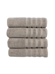 Antalya Bath Towel 4 Pc 27x55 - Grey