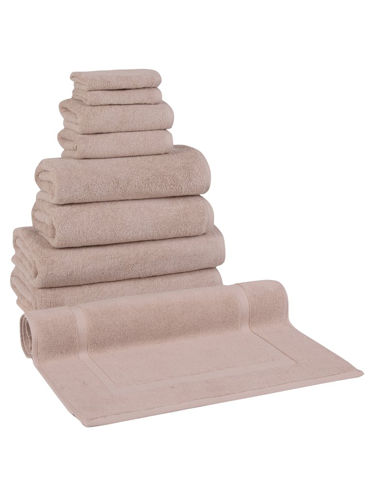 Arsenal 9 Pc Towel Set With Bathmat - Rose