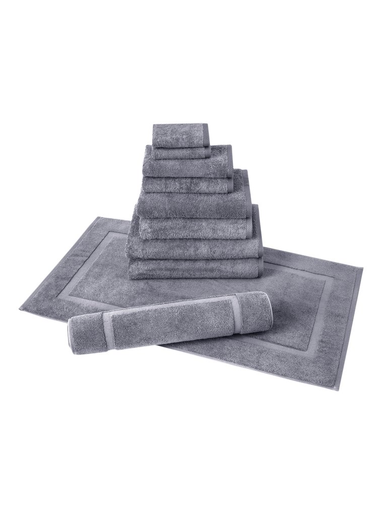 Arsenal 9 Pc Towel Set With Bathmat - Gray