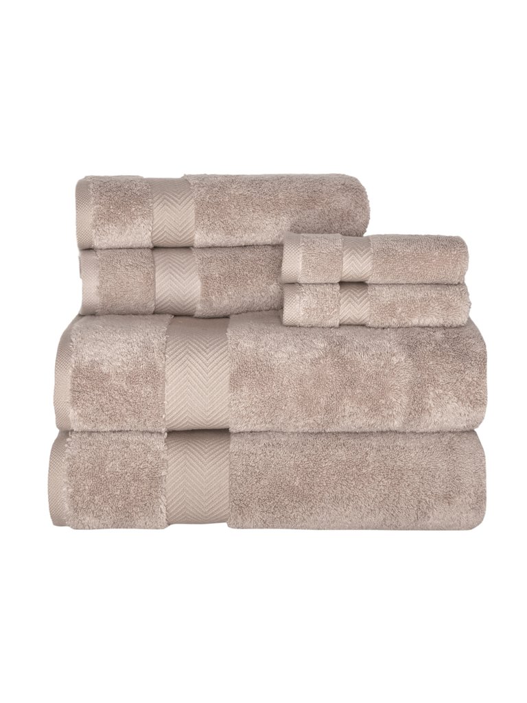 Becci Luxury Turkish Towel Collection 6 pc - Beige