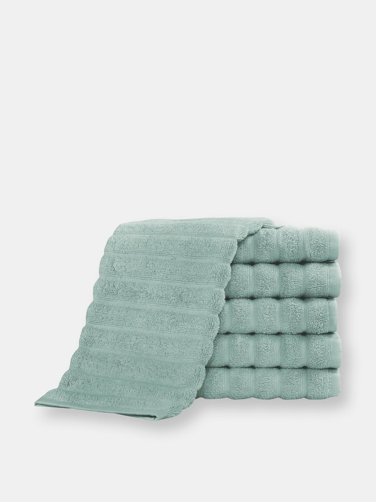 Brampton 6 Pc Washcloth - Spa Green