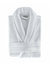 Classic Turkish Towels Cotton Nautical Sailor Waffle Embroidered Unisex Bathrobe With Pockets and Self-Tie Belt - White