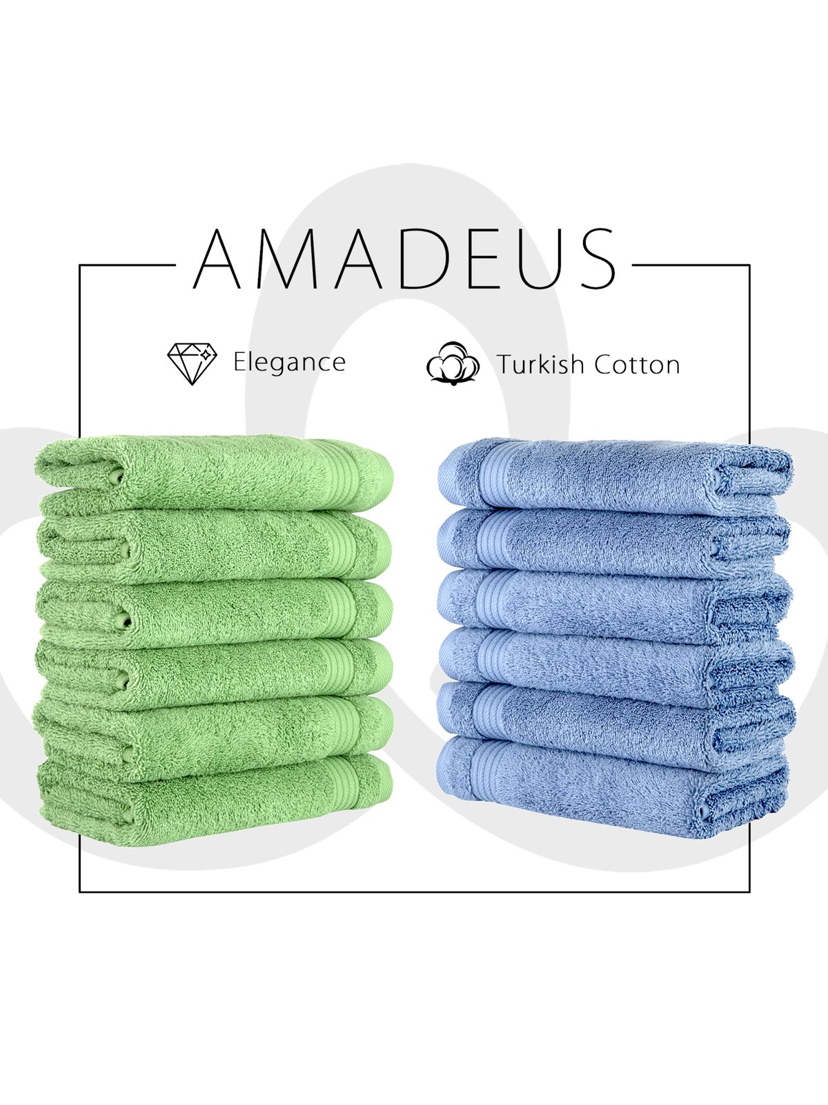 Classic Turkish Towels Amadeus Bath Towels 30x54 4 Piece Set - White