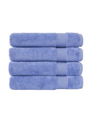 Classic Turkish Towels Genuine Cotton Soft Absorbent Amadeus Bath Towels 30x54 4 Piece Set - Serenity Blue