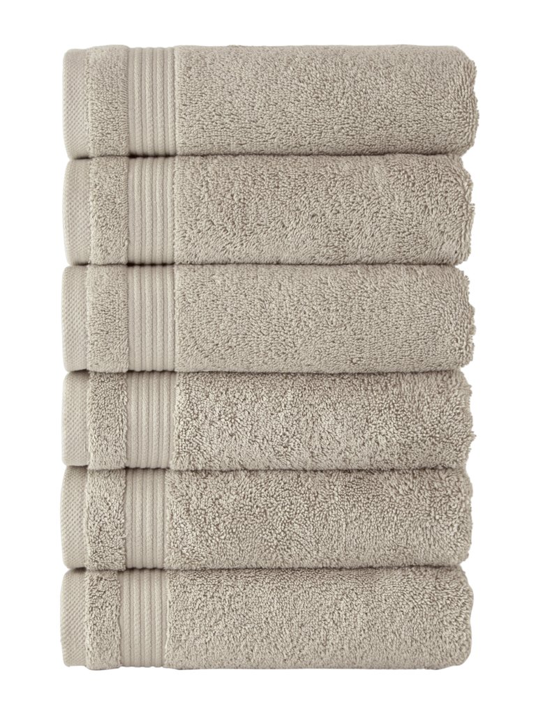 Classic Turkish Towels Genuine Cotton Soft Absorbent Amadeus Hand Towels 16x27 6 Piece Set