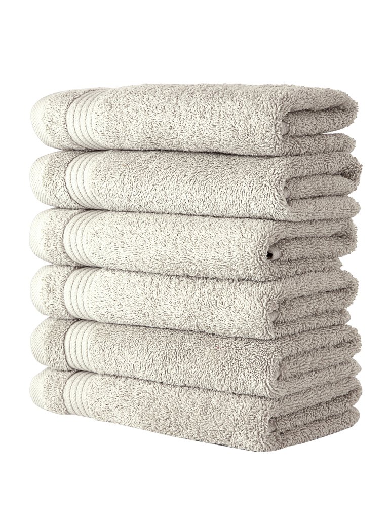 Classic Turkish Towels Genuine Cotton Soft Absorbent Amadeus Hand Towels 16x27 6 Piece Set