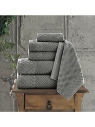Classic Turkish Towels Genuine Cotton Soft Absorbent Boston 6 Piece Set With 2 Bath Towels, 2 Hand Towels, 2 Washcloths