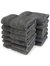 Classic Turkish Towels Genuine Cotton Soft Absorbent Cambridge Washcloths 13x13 12 Piece Set - Gray