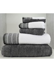 Classic Turkish Towels Genuine Cotton Soft Absorbent Carel and Garen 6 Piece Set With 2 Bath Towels, 2 Hand Towels, 2 Washcloths