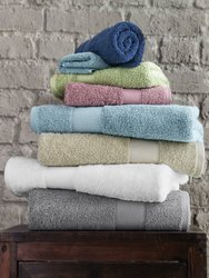 Classic Turkish Towels Genuine Cotton Soft Absorbent Luxury Madison 6 Piece Set With 2 Bath Towels, 2 Hand Towels, 2 Washcloths