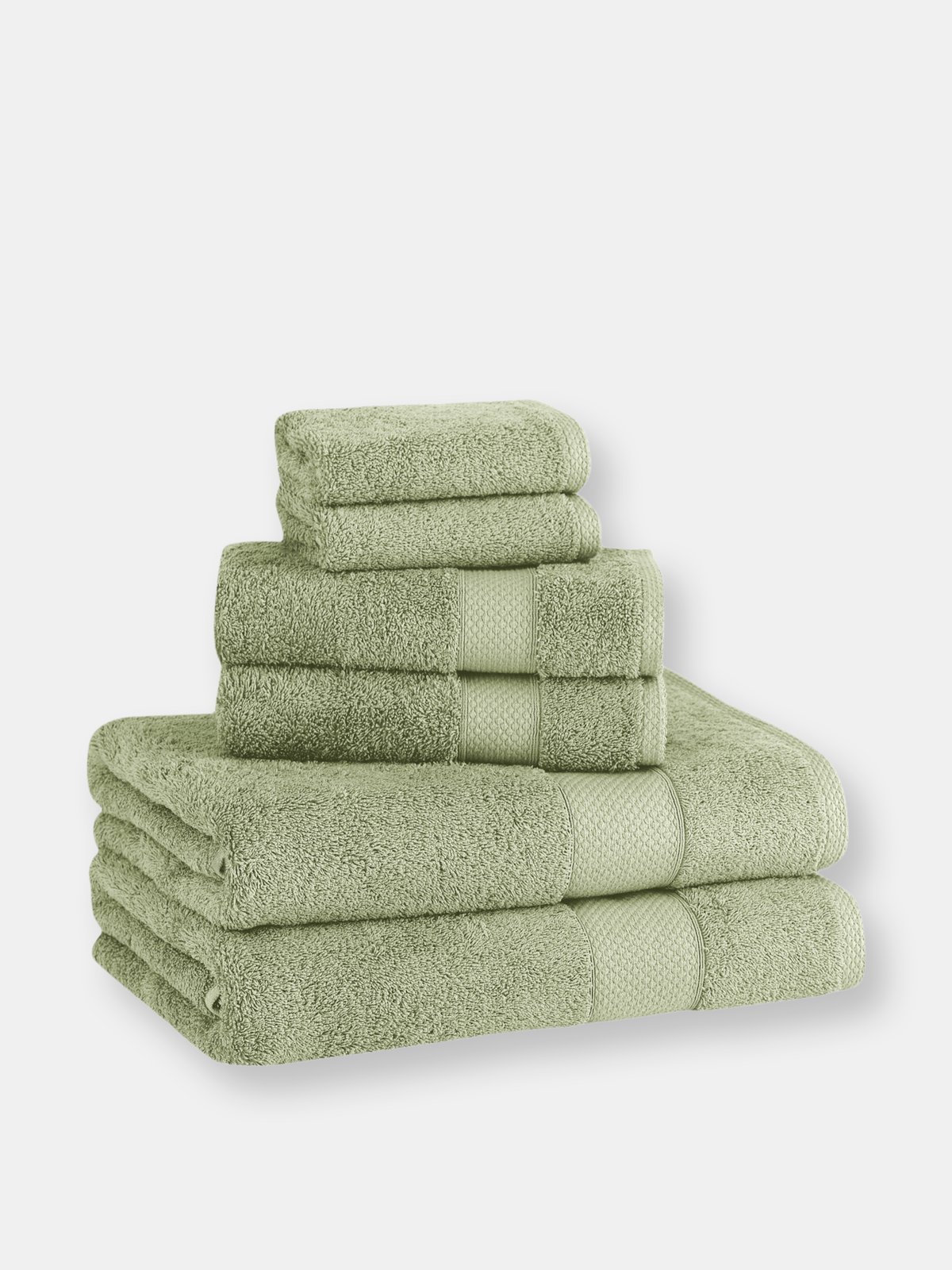 6-Piece Luxury Bath Towel Set: Includes 2 Bath Towels, 2 Hand