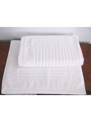Classic Turkish Towels Genuine Cotton Soft Absorbent Piano Key Bath Mat 2 Piece Set