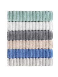 Classic Turkish Towels Genuine Cotton Soft Absorbent Shimmer/Brampton 6 Piece Set With 2 Bath Towels, 2 Hand Towels, 2 Washcloths