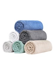 Classic Turkish Towels Genuine Cotton Soft Absorbent Shimmer/Brampton 6 Piece Set With 2 Bath Towels, 2 Hand Towels, 2 Washcloths