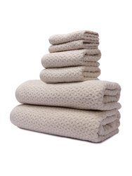 Hardwick Jacquard 6 Pc Towel Set - Birch