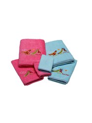 Kid Towels 6 Pc:kids - Pink/Blue